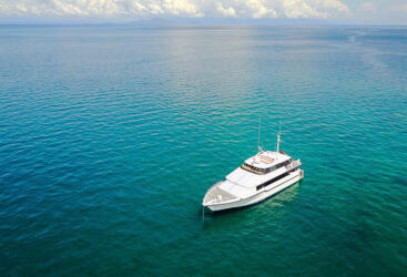 Yacht Charters Great Barrier Reef - Aerial View Private Charter Boat in Australia