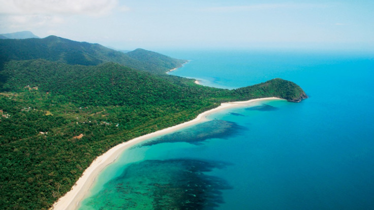 Cairns and Great Barrier Reef aerial view of coastline on our scenic flight
