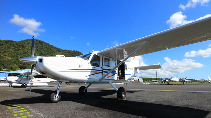 Cairns Scenic flights - Exterior view of our fixed wing aircraft in Cairns
