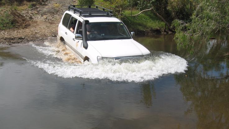 Deep creek crossing on our 4WD tour to Cape York