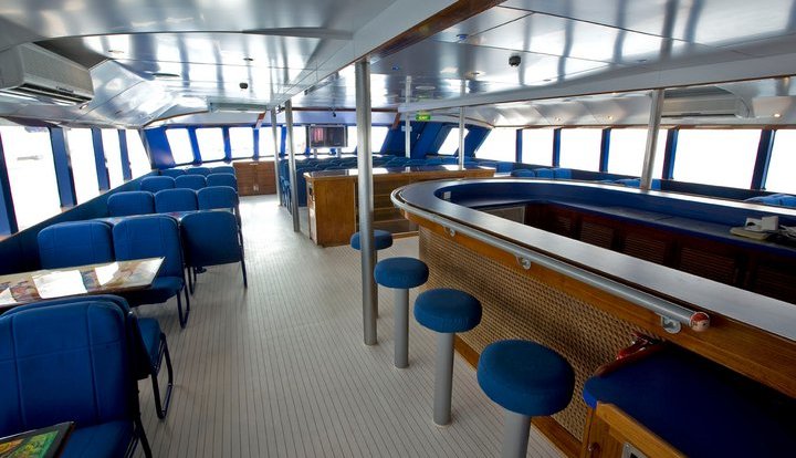 Great Barrier Reef Tours Cairns - Comfortable, spacious boat interior for relaxing 