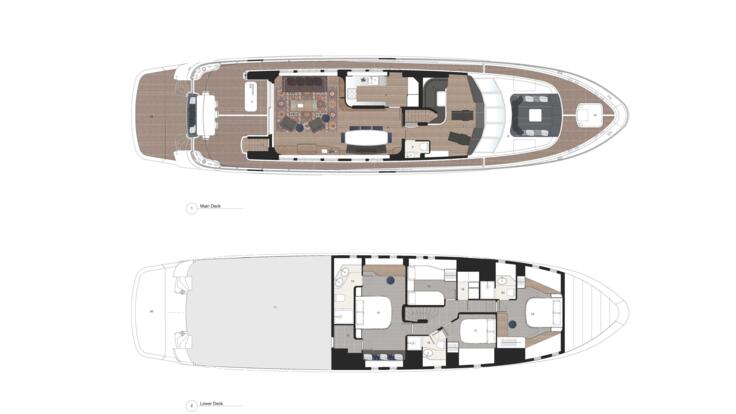 Whitsundays Yacht Charters - Superyacht Floor Plans 