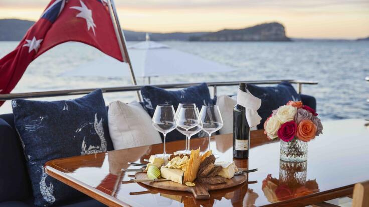 Whitsundays Yacht Charters - Aft deck sunset drinks