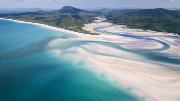 Superyacht Charters Great Barrier Reef - Aerial View Whitehaven Beach
