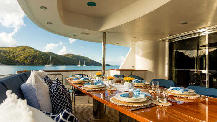 Whitsunday Yacht Charters - Breakfast on the Main Deck 