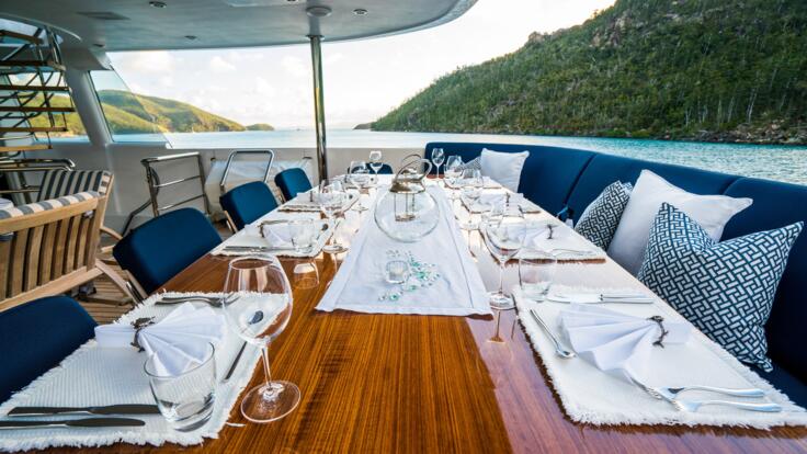 Whitsunday Yacht Charters - Aft Dining