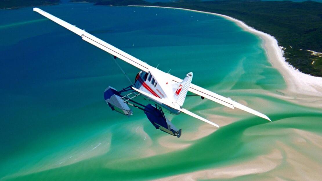 Seaplane flights Whitehaven Beach