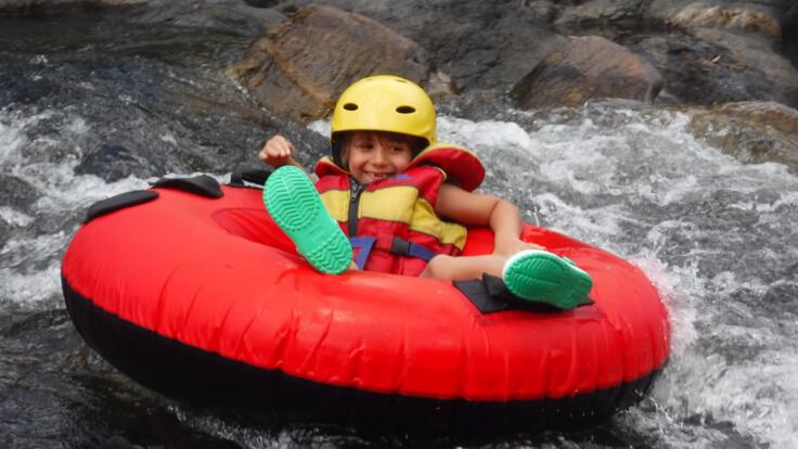 Behana Gorge Having fun in the rapids | Cairns River Tubing Tour