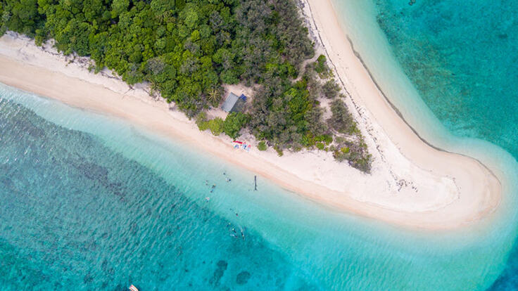 Cairns Island Tours - Aerial View of Frankland Islands - Normanby Island