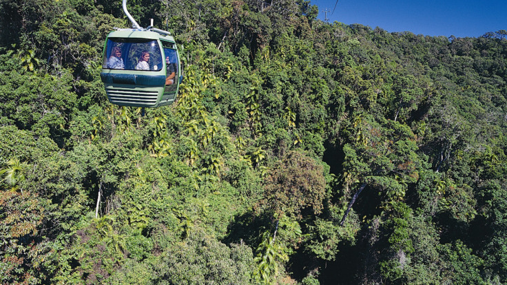 Cairns Combo Package Tours - Kuranda Skyrail gondola - aerial view