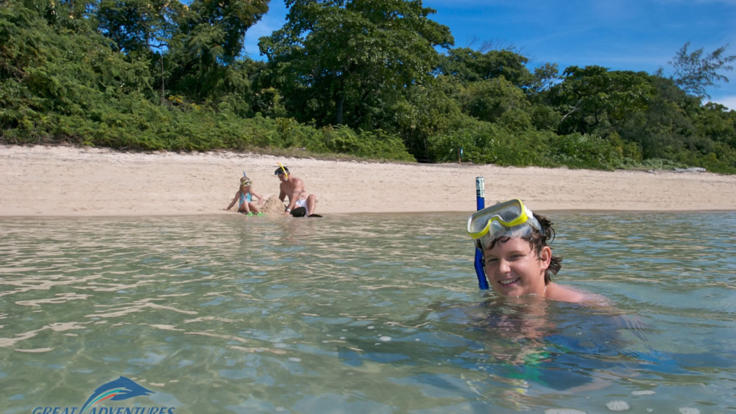 Cairns Tours  - Children snorkelling at Green Island