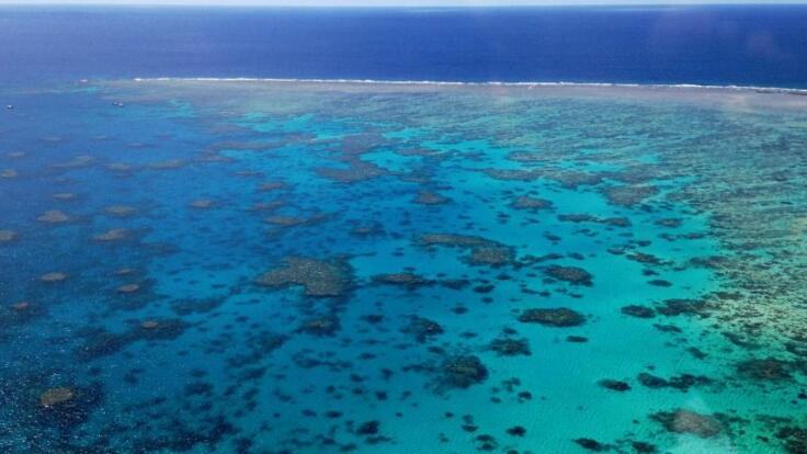 Aerial Views of the Great Barrier Reef Australia
