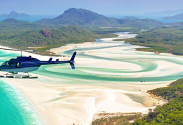 Whitsunday Helicopter Flights - Reef World Pontoon - Great Barrier Reef Australia