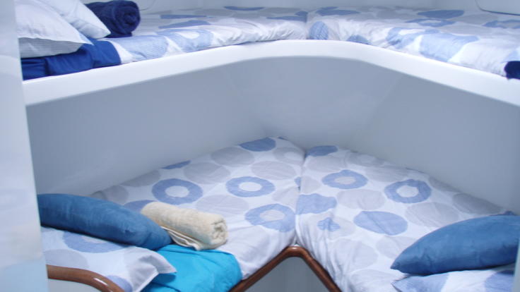 Boat Charter Cairns | Bunk beds on the Cairns Private Charter Boat