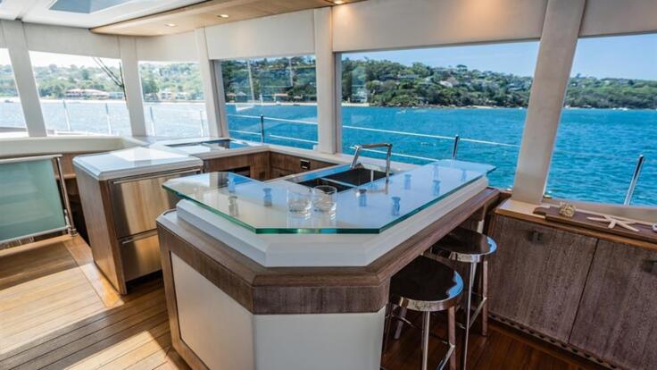 Whitsundays Yacht Charters - Dining/Bar Upper Deck