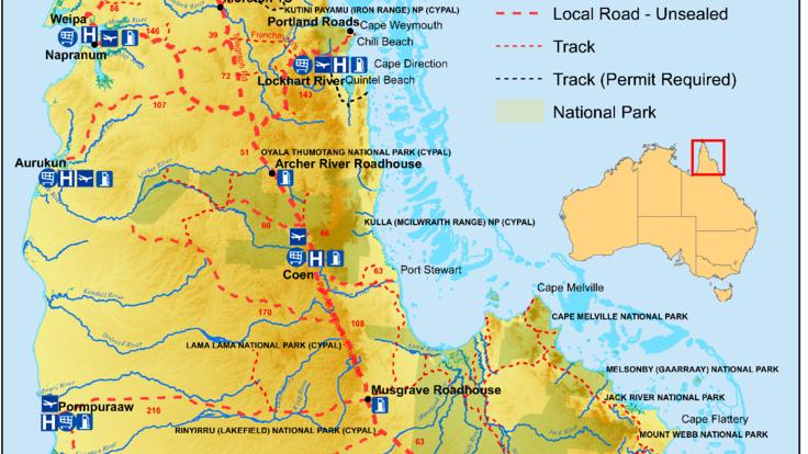 Cape York Tours - Map of Cape York