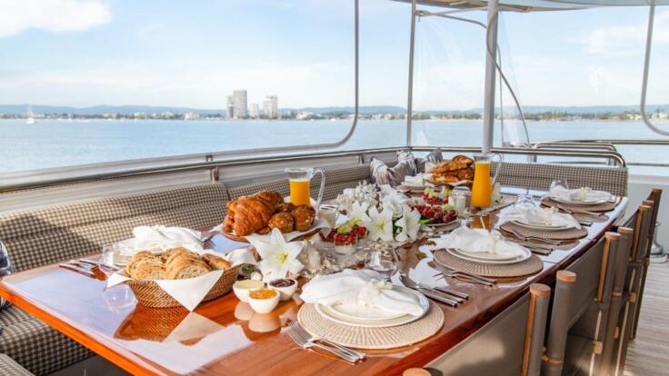  Luxury Charter Yachts Whitsundays - Breakfast Aft Deck 