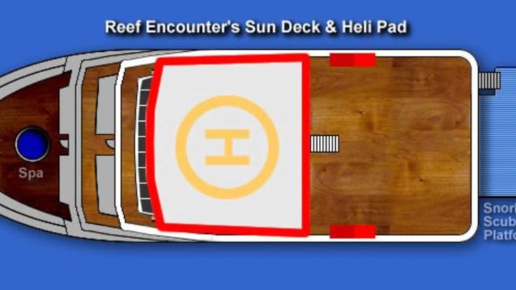 Cairns Dive Tours - Deck Plan - Heli Deck
