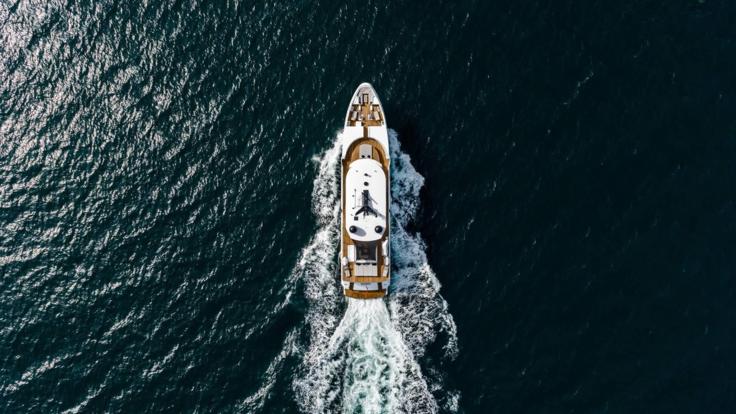 Superyacht Charters Cairns - Aerial view of Superyacht 