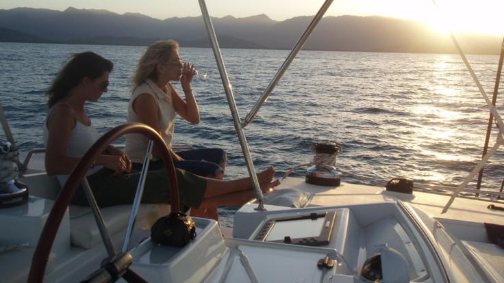 Sunset sailing cruise on the Great Barrier Reef from Port Douglas