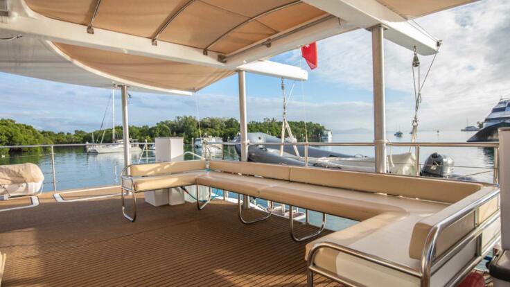 Luxury Yacht Charter Port Douglas - Aft Deck Seating