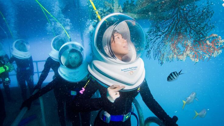 Great Barrier Reef Helmet Diving