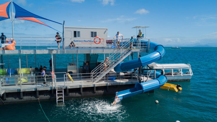 Great Barrier Reef tour from Cairns with a waterslide 
