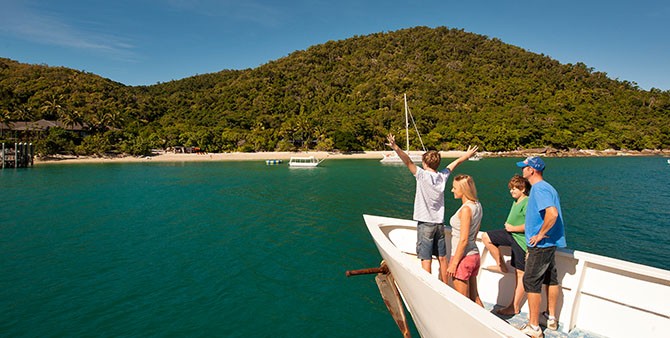 Fitzroy Island Ferry Tours - Hooray we are nearly on Fitzroy Island on the Great Barrier Reef