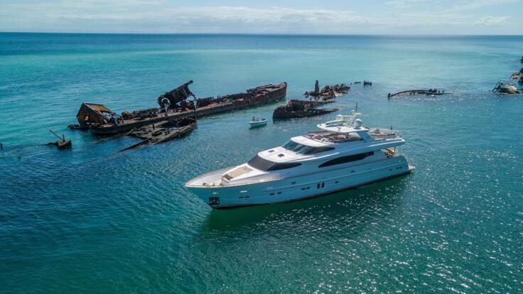 Luxury Yacht Charter Whitsundays - At Anchor