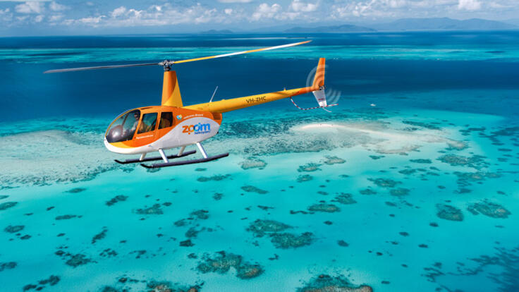 Helicopter Flights Cairns - Great Barrier Reef Scenic flights - Vlassof Sand Cay 60 Minute Tour Including Landing