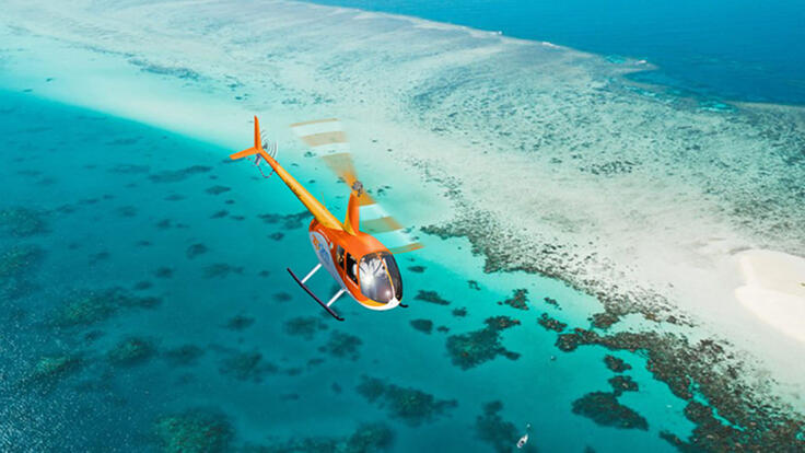 Helicopter Flights Cairns - Great Barrier Reef Scenic Flight -  Sand Cay