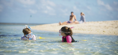 Kids snorkelling, Heron Island