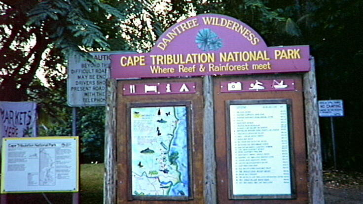 Cape Tribulation National Park sign